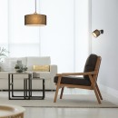 Rabalux 3247 mennyezeti függőlámpa Miguel 1x40W | E27 - fekete, fa