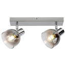 Rabalux 3249 mennyezetre szerelhető spotlámpa Tarien 2x40W | E14 - króm, füstüveg