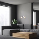 Rabalux 3249 mennyezetre szerelhető spotlámpa Tarien 2x40W | E14 - króm, füstüveg