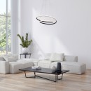 Rabalux 3257 LED mennyezeti függőlámpa Meridia 1x40W | 2900lm | 3000K - fekete
