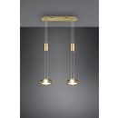 Trio 326510208 LED mennyezeti függőlámpa Franklin 2x9W | 2100lm | 3000K - 3 fázisú fényerő-szabályozás, állítható magasság, sárgaréz