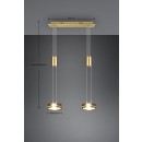 Trio 326510208 LED mennyezeti függőlámpa Franklin 2x9W | 2100lm | 3000K - 3 fázisú fényerő-szabályozás, állítható magasság, sárgaréz