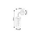 Rabalux 3309 kültéri fali lámpa Yago 1x60W | E27 | IP44 - króm