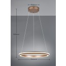 Trio 331010165 LED mennyezeti függőlámpa AMADOR | 34W integrált LED forrás | 4000lm | 2300+3000+4000K | Trio - SwitchDimmer | a kábelen