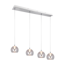 Trio T331610406 LED mennyezeti függőlámpa FLYNT  | 8W integrált LED forrás | 4x880lm | 2300+3000+4000K | a kábelen | Trio - SwitchDimmer | króm | átlátszó