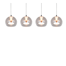 Trio T331610406 LED mennyezeti függőlámpa FLYNT  | 8W integrált LED forrás | 4x880lm | 2300+3000+4000K | a kábelen | Trio - SwitchDimmer | króm | átlátszó