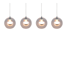 Trio T331610406 LED mennyezeti függőlámpa FLYNT  | 8W integrált LED forrás | 4x880lm | 2300+3000+4000K | a kábelen | Trio - SwitchDimmer | króm | átlátszó
