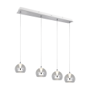 Trio T331610406 LED mennyezeti függőlámpa FLYNT  | 8W integrált LED forrás | 4x880lm | 2300+3000+4000K | a kábelen | Trio - SwitchDimmer | króm | átlátszó