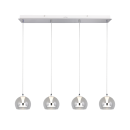 Trio T331610406 LED mennyezeti függőlámpa FLYNT  | 8W integrált LED forrás | 4x880lm | 2300+3000+4000K | a kábelen | Trio - SwitchDimmer | króm | átlátszó