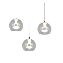 Trio T331630306 LED mennyezeti függőlámpa FLYNT  | 8W integrált LED forrás | 3x880lm | 2300+3000+4000K | a kábelen | Trio - SwitchDimmer | króm | átlátszó