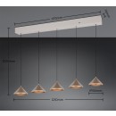 Trio 336210565 LED mennyezeti függőlámpa LAGUNA | 5W integrált LED forrás | 500lm | 2300+3000+4000K