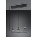 Trio 337010332 LED mennyezeti függőlámpa ROMEO | 7W integrált LED forrás | 700lm | 2300+3000+4000K | lehúzható