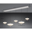 Trio T340210576 LED mennyezeti függőlámpa KEATON  | 50W integrált LED forrás | 1x5900lm | 2300+3000+4000K | a kábelen | Trio - SwitchDimmer | szürke