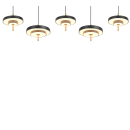 Trio T340210580 LED mennyezeti függőlámpa KEATON  | 50W integrált LED forrás | 1x5900lm | 2300+3000+4000K | a kábelen | Trio - SwitchDimmer | fekete | aranyszínű