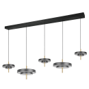 Trio T340210580 LED mennyezeti függőlámpa KEATON  | 50W integrált LED forrás | 1x5900lm | 2300+3000+4000K | a kábelen | Trio - SwitchDimmer | fekete | aranyszínű