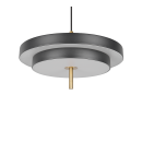 Trio T340219180 LED állólámpa KEATON  | 34W integrált LED forrás | 1x4000lm | 2300+3000+4000K | a kábelen | Trio - SwitchDimmer | fekete | aranyszínű