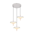 Trio T340230376 LED mennyezeti függőlámpa KEATON  | 10W integrált LED forrás | 3x1200lm | 2300+3000+4000K | Trio - SwitchDimmer | szürke