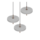 Trio T340230376 LED mennyezeti függőlámpa KEATON  | 10W integrált LED forrás | 3x1200lm | 2300+3000+4000K | Trio - SwitchDimmer | szürke