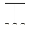 Trio 340910332 LED mennyezeti függőlámpa Tray 3x10W | 3600lm | 3000K - állítható magasság, szabályozható, fekete