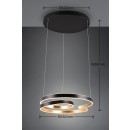 Trio 344110180 LED mennyezeti függőlámpa Marnie | 68W integrált LED forrás | 8000 lm | 3000K