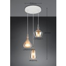 Trio T349430317 mennyezeti függőlámpa ALDEA  | 3x10W E14 | a kábelen | sárga | fehér | élénk színű