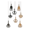 Trio T349430817 mennyezeti függőlámpa ALDEA | 8x10W E14 | a kábelen | sárga | fehér | élénk színű