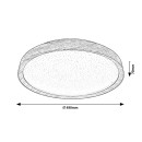 Rabalux 3500 LED mennyezeti lámpa Sherwood 1x50W | 4000lm | 3000-6500K | RGB - távirányító, állítható színhőmérséklet, csillaghatás, időzítő, éjszakai üzemmód, szabályozható, fa