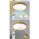 Rabalux 3500 LED mennyezeti lámpa Sherwood 1x50W | 4000lm | 3000-6500K | RGB - távirányító, állítható színhőmérséklet, csillaghatás, időzítő, éjszakai üzemmód, szabályozható, fa