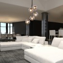 Rabalux 3508 függő mennyezeti lámpa Glory 5x40W | E14 - füstüveg, fekete
