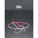Trio 352710307 LED mennyezeti függőlámpa Aaron 1x80W | 7000 lm | 3000-6000K | IP20 | RGBW - szabályozható, távirányító, memória funkció, világítási hőmérséklet beállítása, WiZ technológia, nikkel