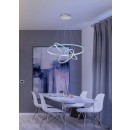 Trio 352710307 LED mennyezeti függőlámpa Aaron 1x80W | 7000 lm | 3000-6000K | IP20 | RGBW - szabályozható, távirányító, memória funkció, világítási hőmérséklet beállítása, WiZ technológia, nikkel