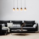 Rabalux 3544 mennyezeti függőlámpa Zenaida 4x60W | E27 - fekete, arany