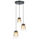 Rabalux 3545 mennyezeti függőlámpa Zenaida 3x60W | E27 - fekete, arany