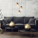 Rabalux 3545 mennyezeti függőlámpa Zenaida 3x60W | E27 - fekete, arany
