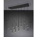 Trio SELECT  354811532  LED mennyezeti függőlámpa CALA  | 15x3,8W integrált LED forrás | 15x450lm | 2300+3000+4000K