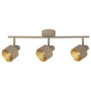 Rabalux 3549 mennyezetre szerelhető spotlámpa Fedora 3x40W | E14- világosbarna, arany
