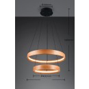 Trio 355039130 LED mennyezeti függőlámpa LYNWOOD | 37W integrált LED forrás | 4300lm | 3000K | Trio - SwitchDimmer | a kábelen