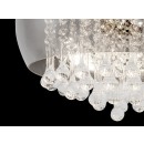 Rabalux 3598 mennyezeti lámpa Ninelle 6x40W | G9 - króm, kristály, füstüveg
