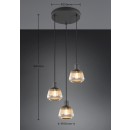 Trio T362830332 mennyezeti függőlámpa TARIFA  E27