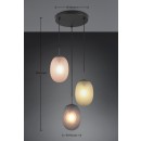 Trio T364230317 mennyezeti függőlámpa FACETTE  E27