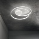 Ideal lux 365039 LED mennyezetre szerelhető lámpa OZ  | 38W integrált LED forrás | 1830lm | 3000K | fekete