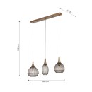 Trio T365400304 mennyezeti függőlámpa SORAYA  E27