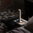 Ideal lux 366081 LED asztali lámpa DORICA  | 8W integrált LED forrás | 250lm | 3000K | kapcsolóval | fekete