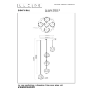 Lucide L134982430 LED mennyezeti függőlámpa SENTUBAL  | 5x5,3W integrált LED forrás | 5x210lm | 2700K