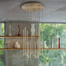 Ideal lux 371153 LED mennyezeti függőlámpa LOOK  | 31W integrált LED forrás | 2300lm | 3000K | lehúzható | a kábelen | bronz
