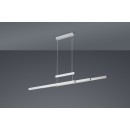Trio 375310507 LED mennyezeti függőlámpa Trajan 1x42W + 2x6W | 5000 lm | 2700-5000K | IP20 - 3 fázisú fényerő -szabályozó a lámpán, világítási hőmérséklet beállítása, állítható szélesség és magasság, szabályozható, felső/alsó világítás, nikkel