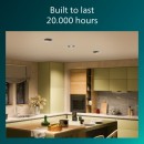 Philips 8721103038074 LED süllyeszthető lámpa Cilantro | 5W integrált LED forrás | 550lm | 4000K | fekete