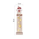 Emos DCWW12 LED fa dekoráció - hóember 5x0,3W | 2xAA - meleg fehér, időzítő, fa