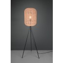 Trio 403000132 állólámpa Runa 1x40W | E27 | IP20 - lábkapcsoló, fekete és barna