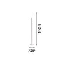 Ideal lux 366227 LED állólámpa DORICA  | 66W integrált LED forrás | 3840lm | 3000K | kapcsolóval | fehér